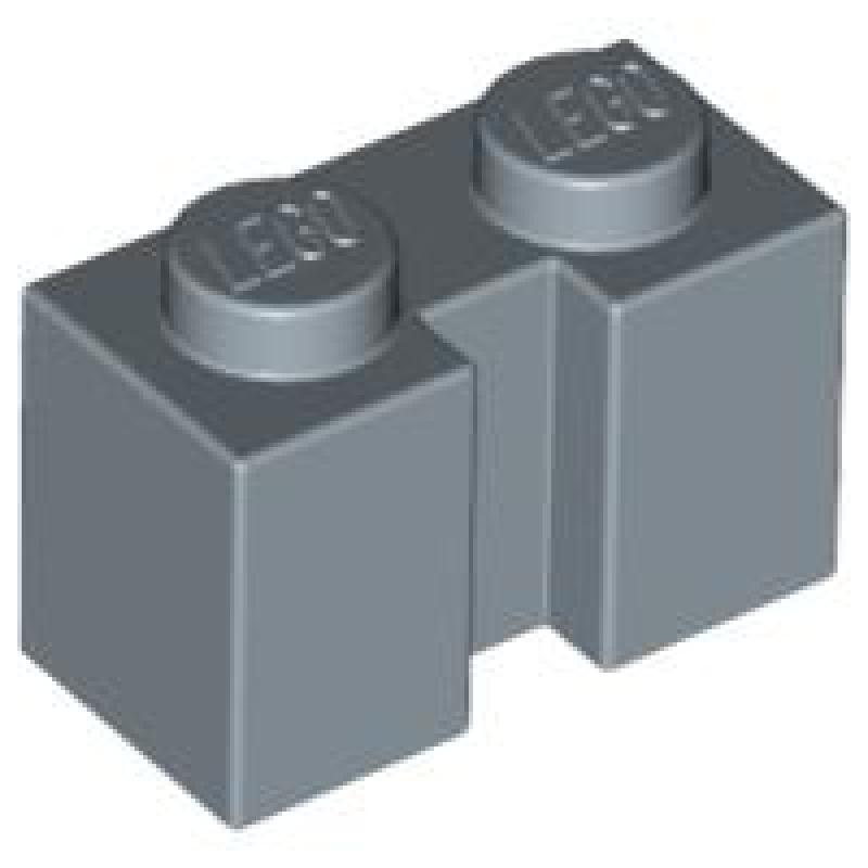 Steen, Aangepast 1x2 met gleuf Sand Blue